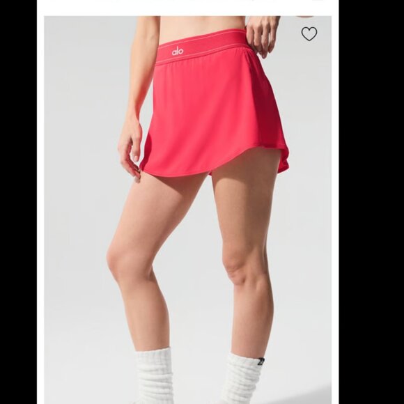Alo Match Point Skirt XXS Candy Red. Tennis Athletic Skirt